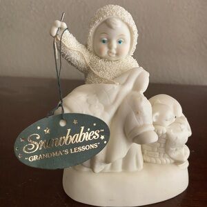 Department 56, Snow babies Figurine Titled  GRANDMAS LESSONS
